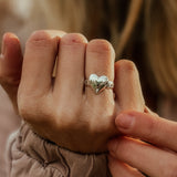 Sterling Silver Heart Ring (Made to Order) - Golden Road Crafted