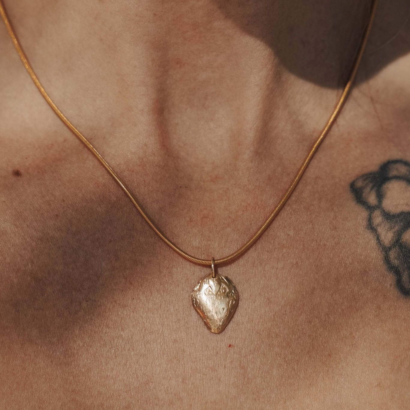 Strawberry Necklace in 14k Gold - Fill - Golden Road Crafted