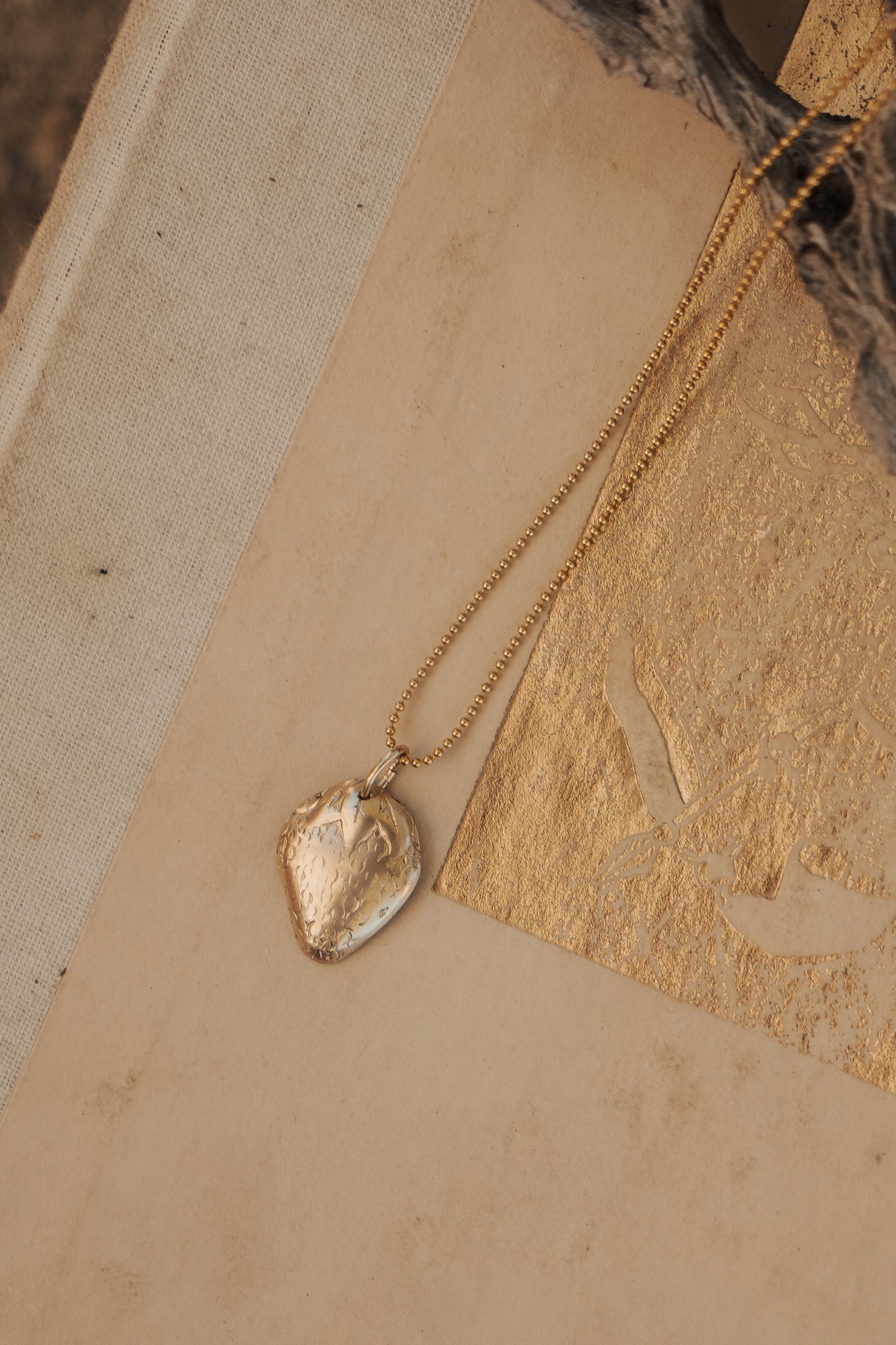 Strawberry Necklace in 14k Gold - Fill - Golden Road Crafted