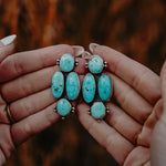 Stud Earrings in Blue Ridge Turquoise - Golden Road Crafted