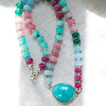 Sun-Kissed Necklace in Hubei Turquoise - Golden Road Crafted