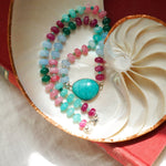 Sun-Kissed Necklace in Hubei Turquoise - Golden Road Crafted