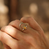 Sunrise Stacker Ring Set in Ethiopian Opal (Size 6) - Golden Road Crafted