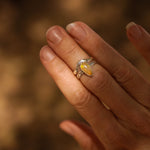 Sunrise Stacker Ring Set in Ethiopian Opal (Size 6) - Golden Road Crafted