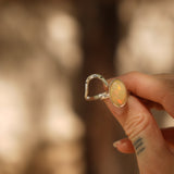 Sunrise Stacker Ring Set in Ethiopian Opal (Size 7.5) - Golden Road Crafted