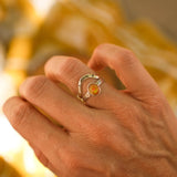 Sunrise Stacker Ring Set in Ethiopian Opal (Size 7.5) - Golden Road Crafted