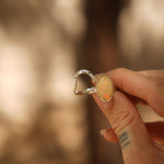 Sunrise Stacker Ring Set in Ethiopian Opal (Size 7.5) - Golden Road Crafted