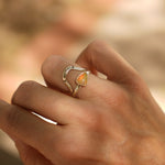 Sunrise Stacker Ring Set in Ethiopian Opal (Size 8.5) - Golden Road Crafted