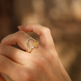 Sunrise Stacker Ring Set in Ethiopian Opal (Size 8.5) - Golden Road Crafted