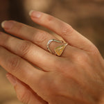 Sunrise Stacker Ring Set in Ethiopian Opal (Size 9) - Golden Road Crafted