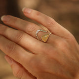 Sunrise Stacker Ring Set in Ethiopian Opal (Size 9) - Golden Road Crafted