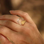 Sunrise Stacker Ring Set in Ethiopian Opal (Size 9) - Golden Road Crafted