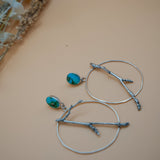 Sycamore Hoops in Sonoran Mountain Turquoise - Golden Road Crafted