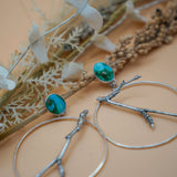 Sycamore Hoops in Sonoran Mountain Turquoise - Golden Road Crafted