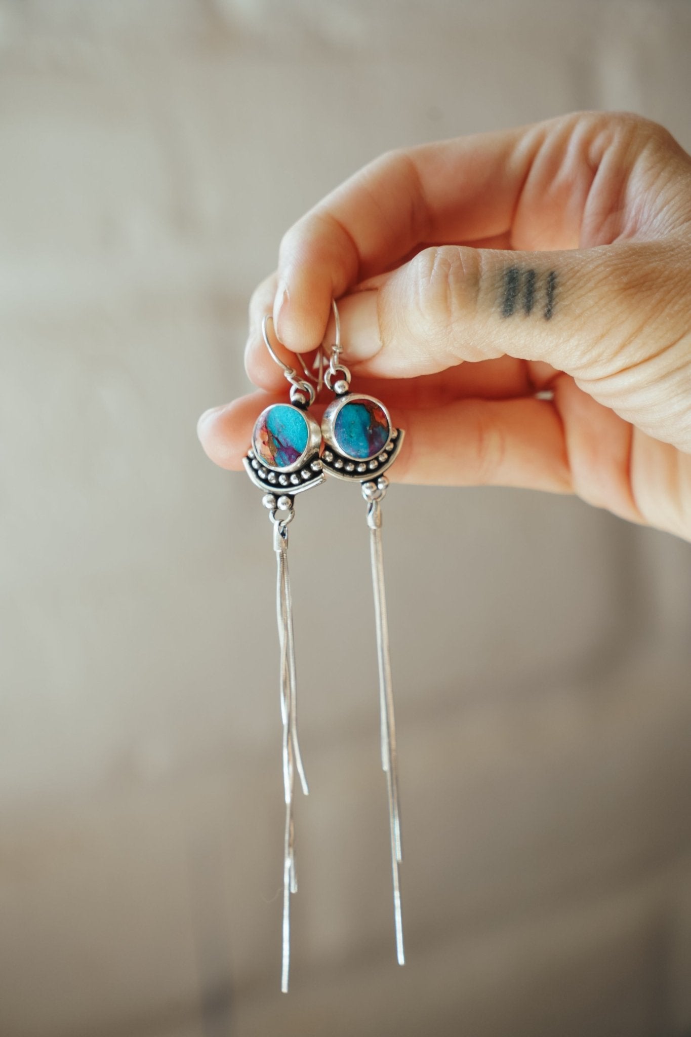 The Altar Earrings in Pink Dahlia - Golden Road Crafted