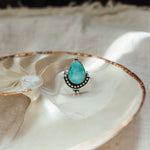 The Altar Ring in Campitos Turquoise (Size 7.5) - Golden Road Crafted