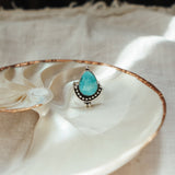 The Altar Ring in Campitos Turquoise (Size 7.5) - Golden Road Crafted