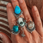 The Altar Ring in Ocean Jasper (Size 8.5) - Golden Road Crafted