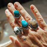 The Altar Ring in Ocean Jasper (Size 8.5) - Golden Road Crafted