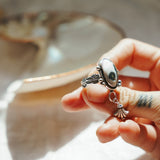 The Altar Ring in Ocean Jasper (Size 8.5) - Golden Road Crafted