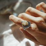 The Altar Ring in Ocean Jasper (Size 9.25) - Golden Road Crafted