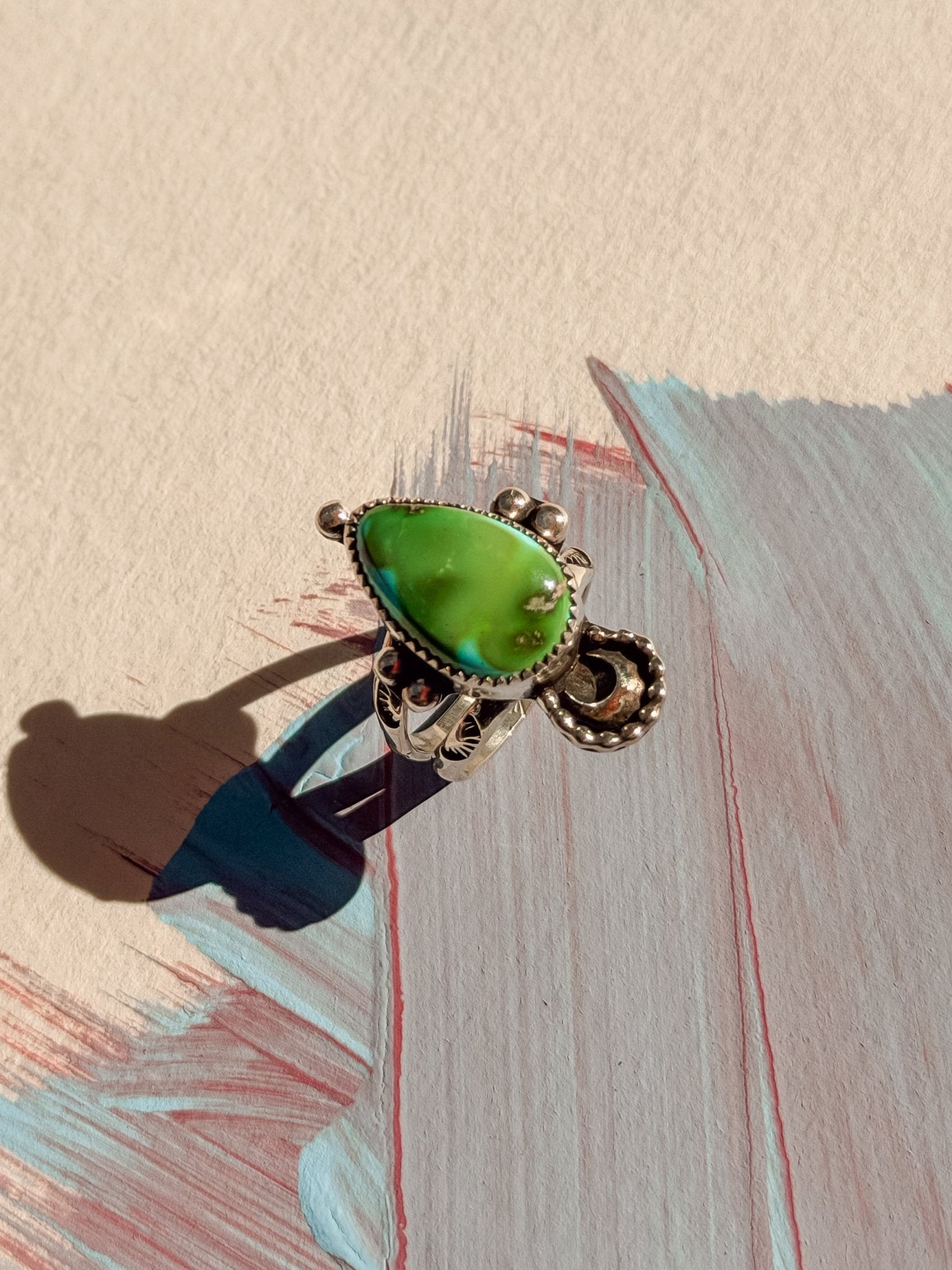 The Atlas Ring in Sonoran Mtn (Size 7) - Golden Road Crafted