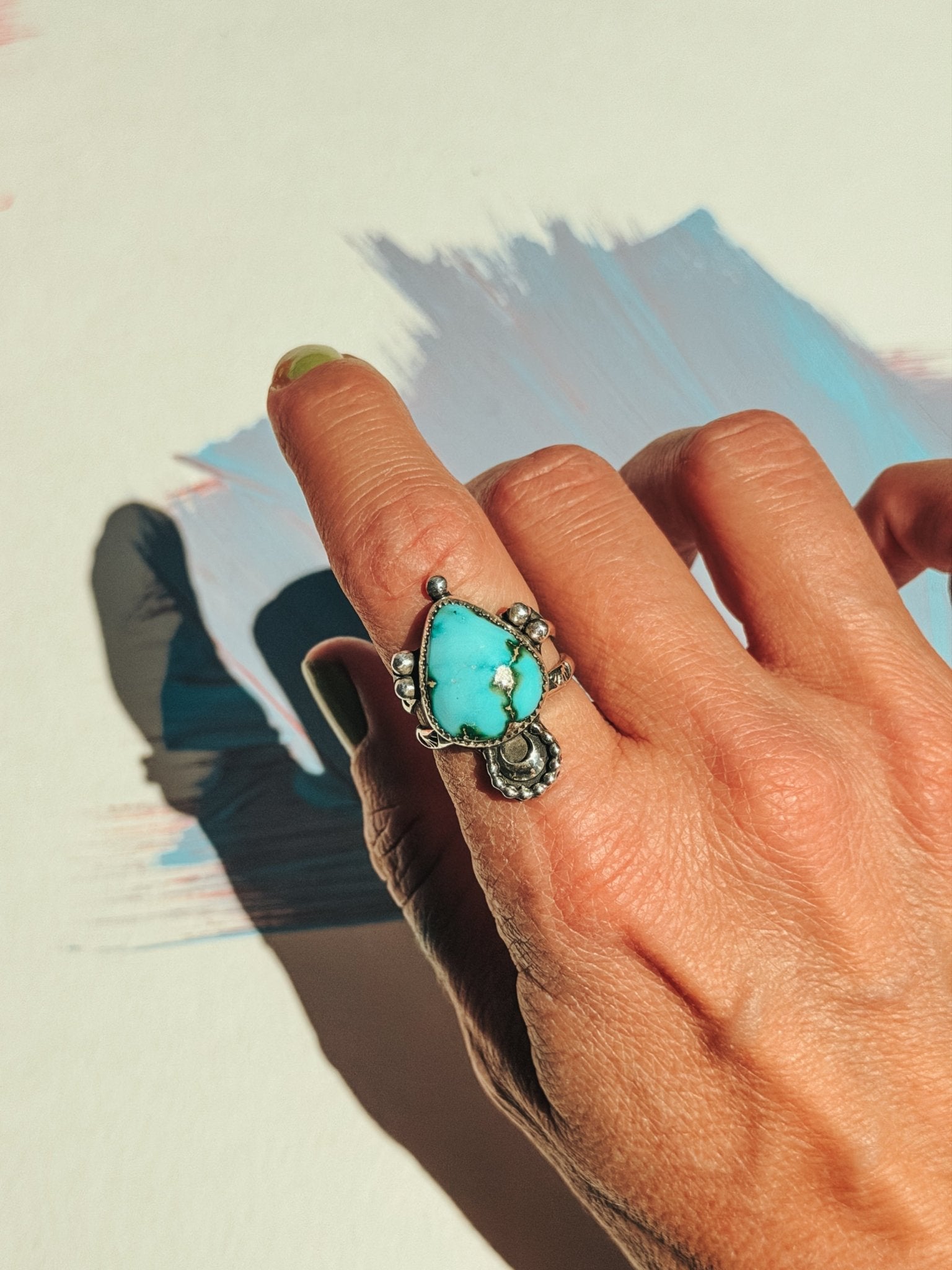 The Atlas Ring in Sonoran Mtn (Size 9) - Golden Road Crafted