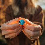 The Blue Sky Ring (Size 8.25) - Golden Road Crafted