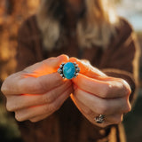 The Blue Sky Ring (Size 8.25) - Golden Road Crafted