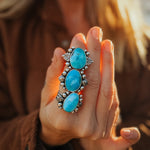 The Blue Sky Ring (Size 8.25) - Golden Road Crafted