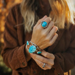 The Blue Sky Ring (Size 8.25) - Golden Road Crafted