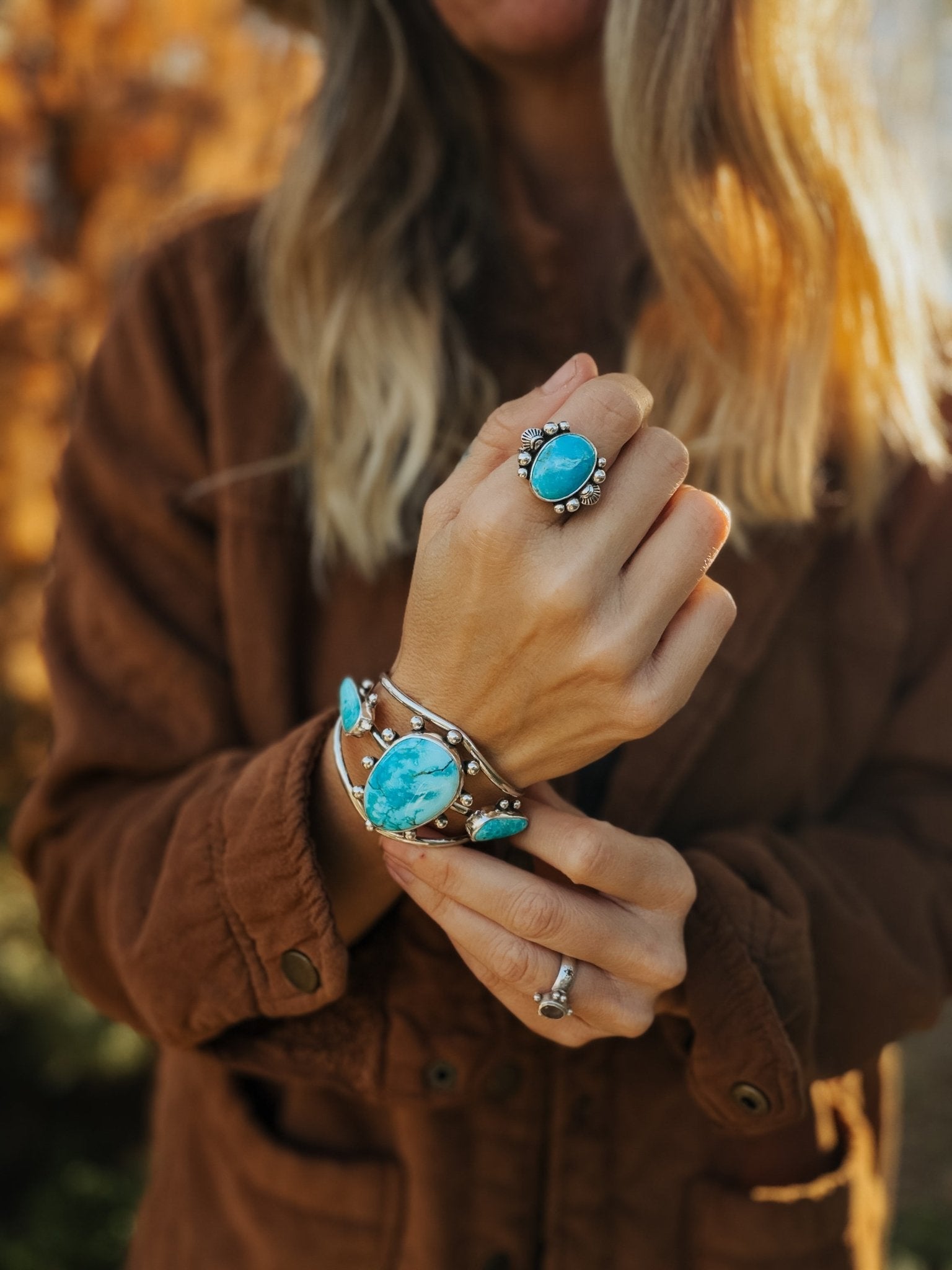 The Blue Sky Ring (Size 8.25) - Golden Road Crafted