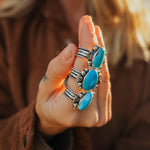 The Blue Sky Ring (Size 8.25) - Golden Road Crafted