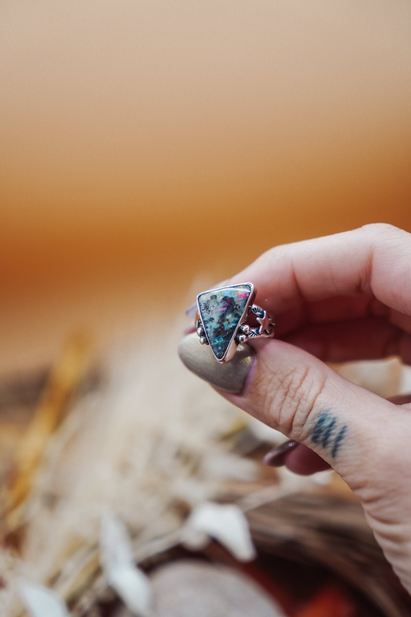 The Boulder Opal Ring (Size 7) - Golden Road Crafted