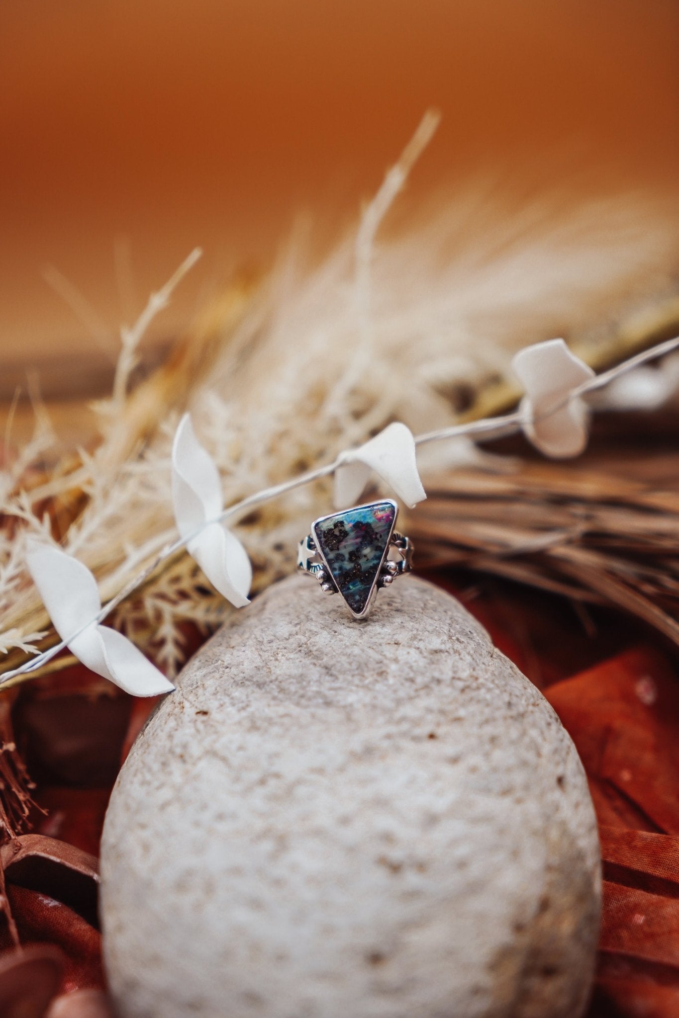 The Boulder Opal Ring (Size 7) - Golden Road Crafted