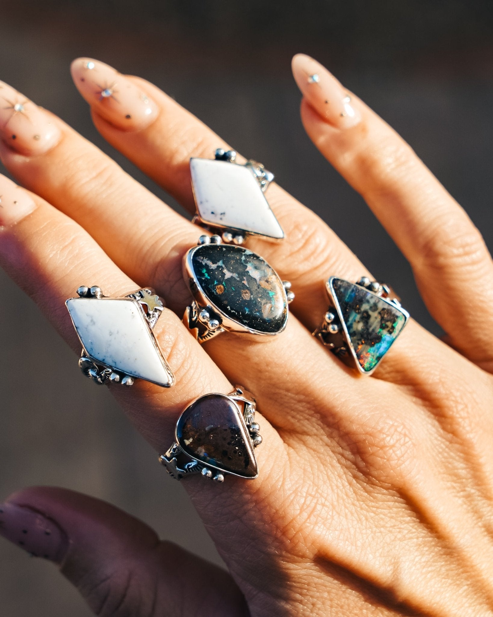 The Boulder Opal Ring (Size 9) - Golden Road Crafted