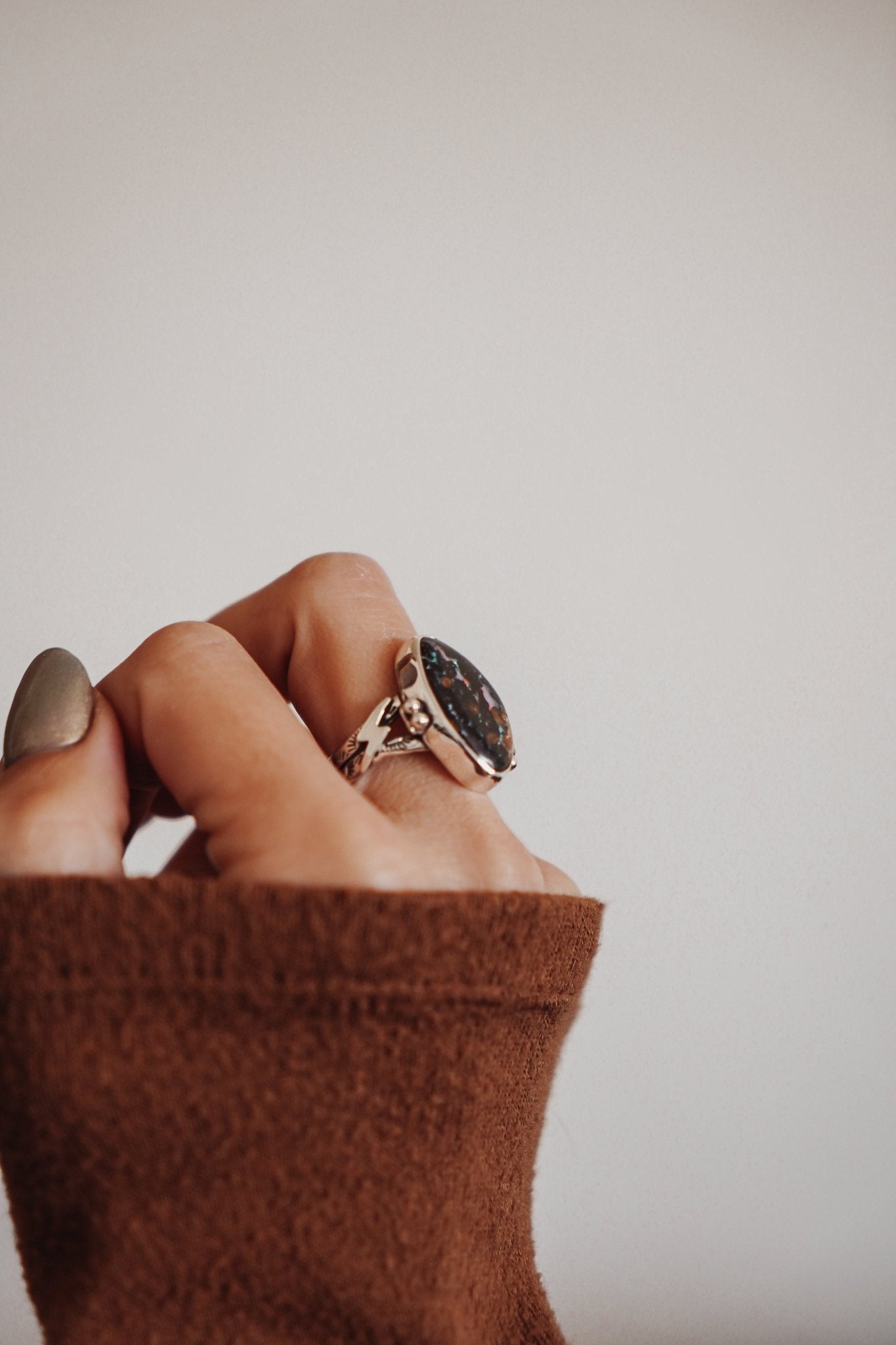 The Boulder Opal Ring (Size 9) - Golden Road Crafted