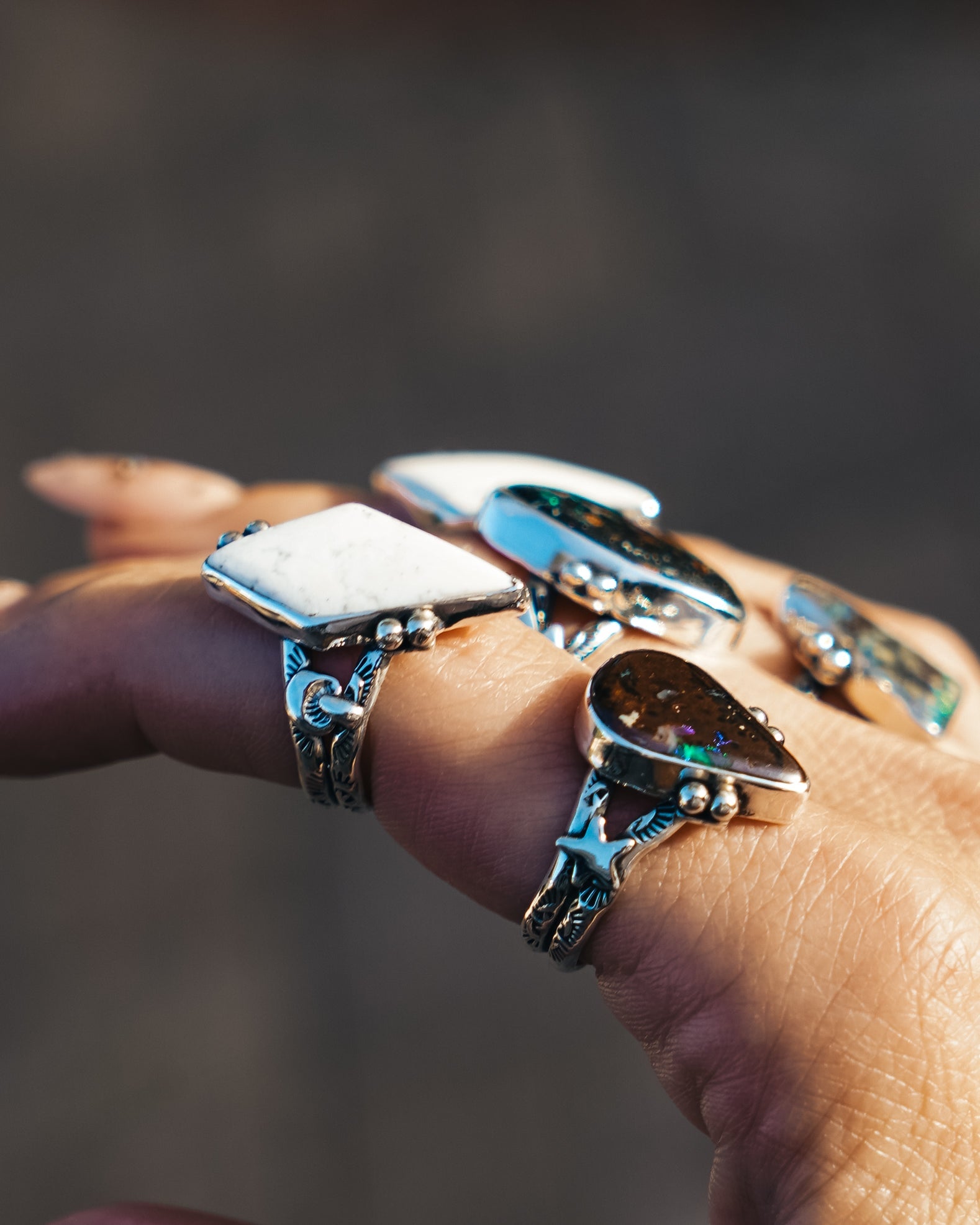 The Boulder Opal Ring (Size 9) - Golden Road Crafted