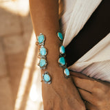 The Canyon Wrap Cuff in Campitos Turquoise - Golden Road Crafted