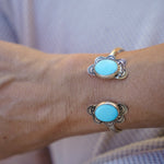 The Canyon Wrap Cuff in Campitos Turquoise - Golden Road Crafted