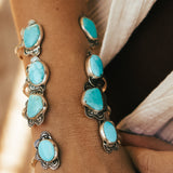 The Canyon Wrap Cuff in Campitos Turquoise - Golden Road Crafted