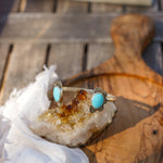 The Canyon Wrap Cuff in Campitos Turquoise - Golden Road Crafted