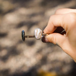 The Canyon Wrap Cuff in Pearl & Kyanite - Golden Road Crafted