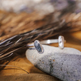 The Canyon Wrap Cuff in Pearl & Kyanite - Golden Road Crafted