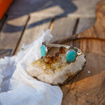 The Canyon Wrap Cuff in Tyrone Turquoise - Golden Road Crafted