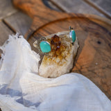 The Canyon Wrap Cuff in Tyrone Turquoise - Golden Road Crafted