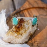 The Canyon Wrap Cuff in Tyrone Turquoise - Golden Road Crafted