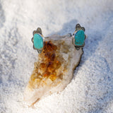 The Canyon Wrap Cuff in Tyrone Turquoise - Golden Road Crafted