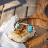 The Canyon Wrap Cuff in Whitewater Turquoise - Golden Road Crafted