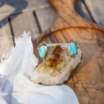 The Canyon Wrap Cuff in Whitewater Turquoise - Golden Road Crafted